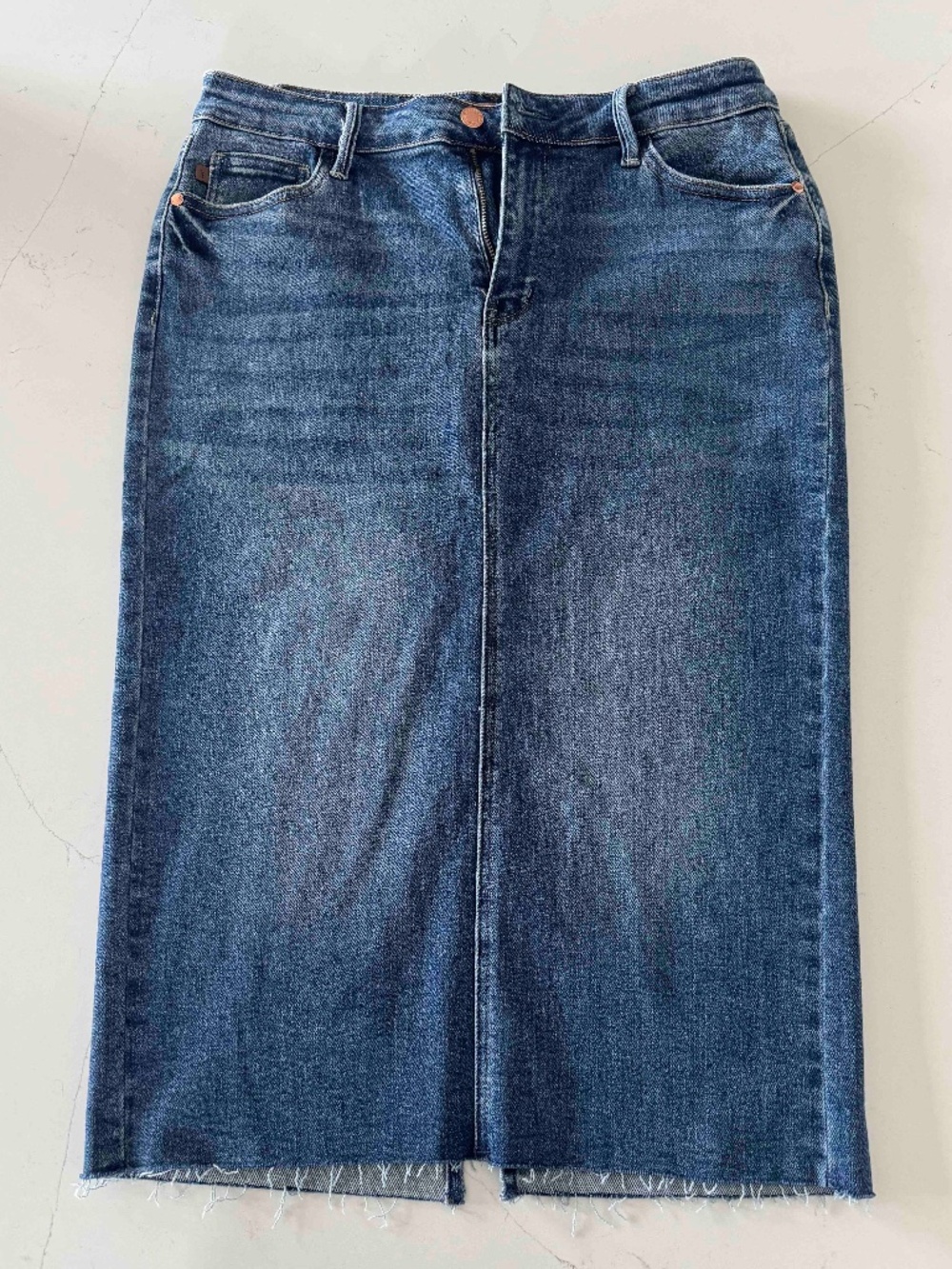Judy Blue Back Slit Mid Length Skirt Size XL